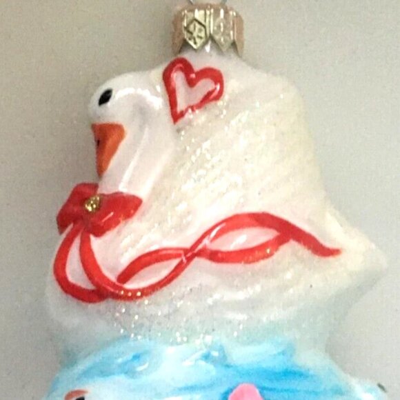 ✨NEW! Authentic Christopher Radko EARTH GLOBE SWAN LAKE Handmade Glass Ornament✨ - Picture 6 of 10